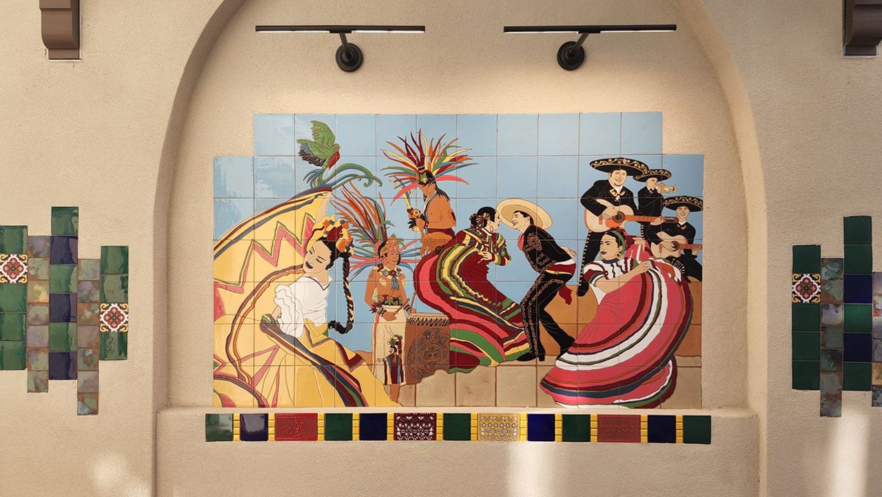 Celebrations tile mural